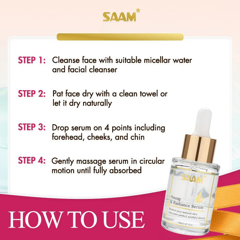 SAAM Young & Radiance Face Serum Whitening Moisturizing Oil Control Essence Tightening
